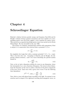 Chapter  4 Schroedinger  Equation