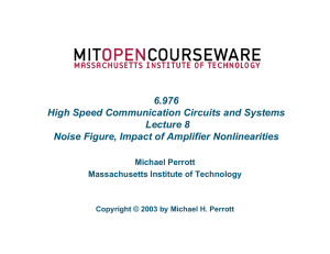 6.976 High Speed Communication Circuits and Systems Lecture 8