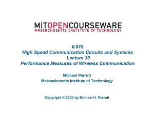 6.976 High Speed Communication Circuits and Systems Lecture 20
