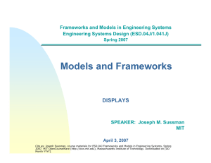 Models and Frameworks DISPLAYS