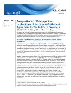 Prospective and Retrospective Jimmo Agreement for Skilled Care Providers