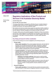Regulatory Implications of New Products and