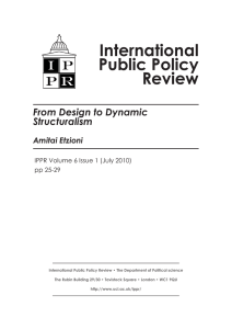 International Public Policy Review From Design to Dynamic