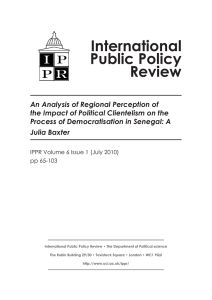 International Public Policy Review