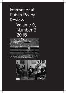 International Public Policy Review Volume 9,