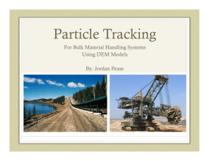 Particle Tracking For Bulk Material Handling Systems Using DEM Models