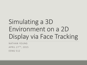 Simulating a 3D Environment on a 2D Display via Face Tracking