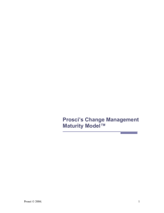 Prosci’s Change Management Maturity Model™ Prosci © 2004.