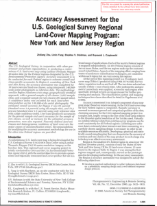 Accuracy Assessment for  the U.S. Geological Survey Regional Land-Cover Mapping Program: