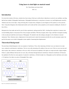 Using lasers to shed light on musical sound Introduction
