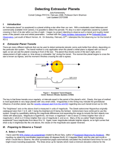 Detecting Extrasolar Planets I. Introduction