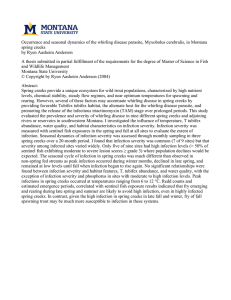 Occurrence and seasonal dynamics of the whirling disease parasite, Myxobolus... spring creeks