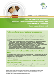 Main conclusions and options for response RAPID RISK ASSESSMENT