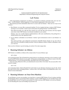 6.821 Programming Languages Handout 4 Fall 2002 September 5