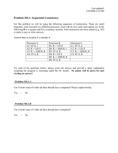 Problem M4.1: Sequential Consistency