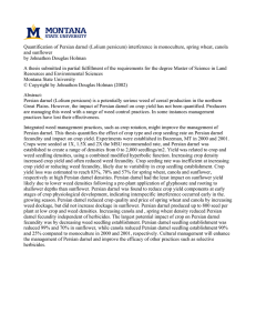 Quantification of Persian darnel (Lolium persicum) interference in monoculture, spring... and sunflower