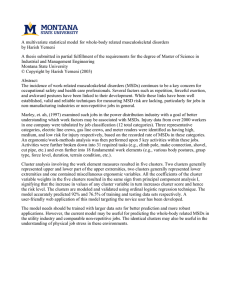 A multivariate statistical model for whole-body related musculoskeletal disorders