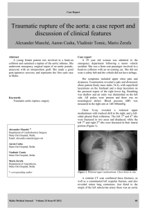 Traumatic rupture of the aorta: a case report and
