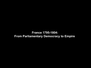 France 1795-1804: From Parliamentary Democracy to Empire
