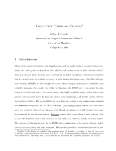 1 Introduction Michael J. Franklin Department of Computer Science and UMIACS