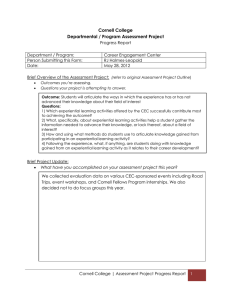 Cornell College Departmental / Program Assessment Project