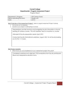 Cornell College Departmental / Program Assessment Project