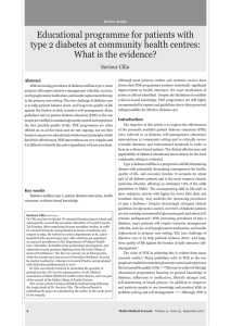 Educational programme for patients with What is the evidence?