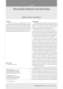 Nicorandil-induced oral ulceration Marilou Ciantar, John Gibson Abstract Case report