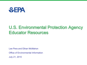 U.S. Environmental Protection Agency Educator Resources Lee Pera and Ethan McMahon