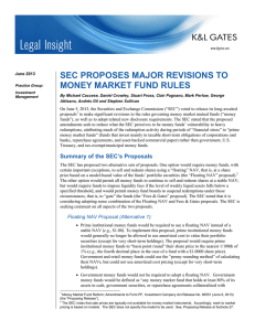 SEC PROPOSES MAJOR REVISIONS TO MONEY MARKET FUND RULES June 2013