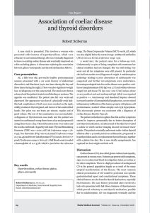 Association of coeliac disease and thyroid disorders