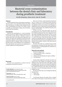 Bacterial cross-contamination between the dental clinic and laboratory during prosthetic treatment