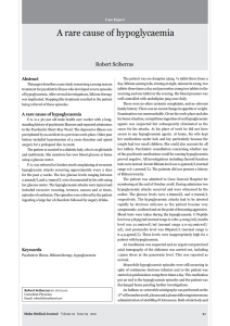 A rare cause of hypoglycaemia Robert Sciberras Abstract