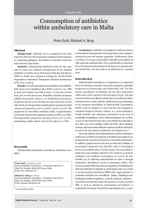 Consumption of antibiotics within ambulatory care in Malta Abstract