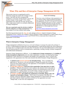 What, Why and How of Enterprise Change Management (ECM)