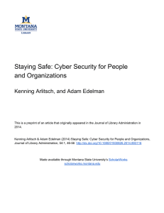 Staying Safe: Cyber Security for People and Organizations  