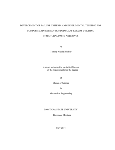 DEVELOPMENT OF FAILURE CRITERIA AND EXPERIMENTAL TESETING FOR