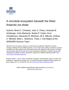 A microbial ecosystem beneath the West Antarctic ice sheet