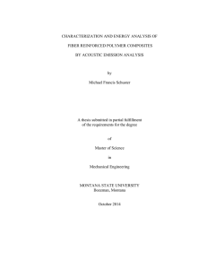 CHARACTERIZATION AND ENERGY ANALYSIS OF FIBER REINFORCED POLYMER COMPOSITES