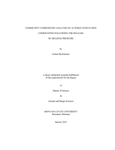 COMMUNITY COMPOSITION ANALYSIS OF ALTERED VEGETATION COMMUNITIES FOLLOWING THE RELEASE