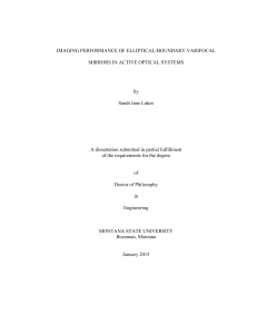 IMAGING PERFORMANCE OF ELLIPTICAL-BOUNDARY VARIFOCAL MIRRORS IN ACTIVE OPTICAL SYSTEMS by