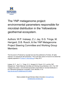 The YNP metagenome project: environmental parameters responsible for