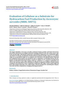 Evaluation of Cellulose as a Substrate for Ascocoryne sarcoides