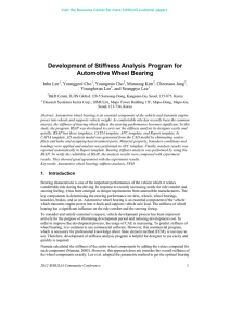 Development of Stiffness Analysis Program for Automotive Wheel Bearing Inha Lee
