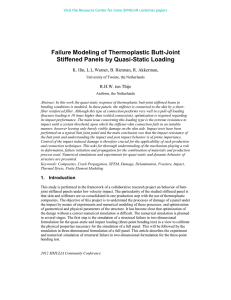 Failure Modeling of Thermoplastic Butt-Joint Stiffened Panels by Quasi-Static Loading
