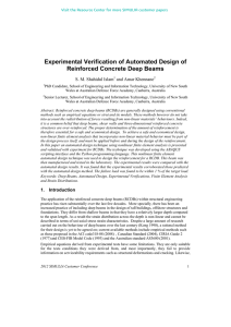 Experimental Verification of Automated Design of Reinforced Concrete Deep Beams