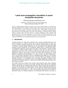 Lamb wave propagation simulation in smart composite structures