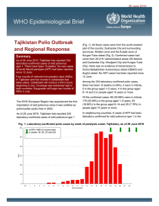 Tajikistan Polio Outbreak and Regional Response