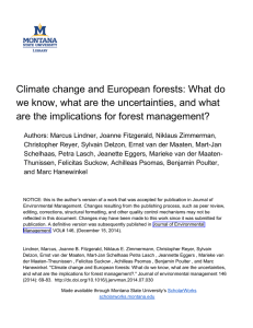 Climate change and European forests: What do