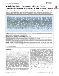 A High-Resolution Chronology of Rapid Forest David B. McWethy *